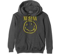 Nirvana 'Yellow Smile' (Gris) Sweat À Capuche - OFFICIEL