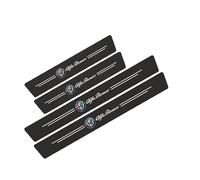 NirWa 4 Lot de Protecteurs de Seuil de Porte en Fibre de CarboneVoiture pour Alfa Romeo Giulia Stelvio Tonale Alfa 4C Mito,Autocollantes Anti-Rayures pour Seuil de Porte avec Logo