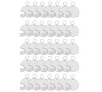 NIRWA Lot de 40 porte-clés vierges en MDF double face à transfert de chaleur en vrac facile à utiliser