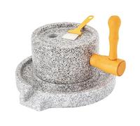 NirWa Moulin à Grains en Pierre, broyeur à Pierre Manuel, Moulin à pâte de Granit Naturel, Moulin à Grains Sec/Humide Manuel, Moulin à pâte en Pierre Fait à la Main pour Haricots, orge et épices