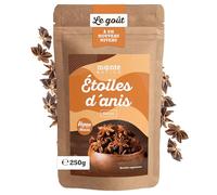 Аnis étoilé Monte Nativo (250g) - Anis Etoile - Badiane Anis étoilé - Épices aromatiques séchées avec soin, idéales pour Cuisiner et Assaisonner - Arôme et Goût intenses