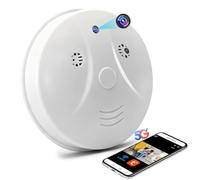Nisanmoon Caméra Cachée WiFi 2,4 et 5G, Caméra Espion WiFi Détecteur de Fumée, Mini Camera Espion Cachée HD 1080P avec Vision Nocturne et Détection de Mouvement pour la Sécurité Domestique