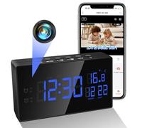 Nisanmoon Caméra Espion WiFi 2.4/5G Caméra Cachée HD 1080P, 2 en 1 Réveil avec Mini Caméra Cachée WiFi avec Vision Nocturne et Détection de Mouvement