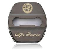 NISANNI 4 Pièces Couvercle de Serrure de Porte pour Alfa Romeo Mito Giulietta Giulia Stelvio 4C 159 166 159 157 147 GT, Voiture Verrou Protection Capuchon Protection de Loquet Accessoire Voiture