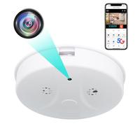 Nisanuki Caméra Espion, 5G WiFi Mini Camera Cachée Détecteur de Fumée, Micro Caméra Espion sans Fil HD 1080P, Camera de Surveillance a Distance Discrete Enregistreur Nocturne Détection de Mouvement