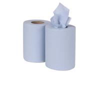 Nisbets Essentials Lot de 2 rouleaux à dévidage central Bleu 2 plis 80 m