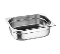 Nisbets Essentials Lot de 3 plateaux 1/2 Gastronorm en acier inoxydable 100 | Organise et stocke les aliments pour les buffets et événements de restaurant occupés, offrant une compatibilité durable dans