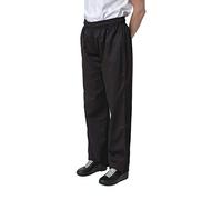 Nisbets Essentials Noir Pantalon de Chef, 27-32 Mixte