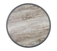 nisbets limited Bolero Plateau de Table Rond en Fibre de Verre Effet Grain de Bois Gris 580 mm