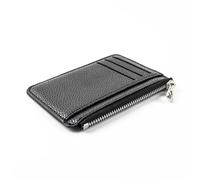 NISCAYA Portefeuille multi-cartes zéro en cuir synthétique pour femme et homme avec porte-monnaie et porte-monnaie, Noir , Pochette à monnaie