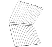 Nischenmarkt Lot de 2 grilles de barbecue en acier inoxydable, différentes tailles, 46,6 x 38,5 cm