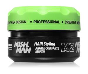 Nish Man M2 cire coiffante pour cheveux courts à la kératine 100 ml