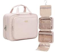 NISHEL Trousse de toilette à suspendre 4 sections pour salle de bain, douche, rose (brevet en instance)