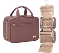 NISHEL Trousse de Toilette de Voyage pour Femme - Organisateur Portable à Suspendre pour shampooings, après-shampooings, après-shampoings, pinceaux de Taille complète et Accessoires de Voyage, Rose