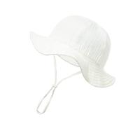Nishine Chapeau de Soleil pour bébé Beacg Protection Solaire Chapeau de pêcheur Chapeau pour Enfant,Blanc