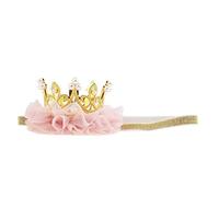 Nishine princesse jeune enfant tiaras bébé élastique fête d'anniversaire couronne bandeau photo prop cadeau(Or)