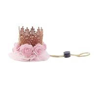 Nishine Serre-tête élastique chic Kaki Couronne diadème pour animal domestique (rose)