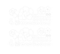 Nishiyuenyi 2 Pièces Autocollant Capot Voiture Décoratif Décalcomanie Adhésif PETG Imperméable Anti Rayure pour Camion SUV Adapté à la Décoration de, Blanc