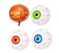 Nishiyuenyi 2x Décorations de Globe Oculaire Gonflable D'Halloween Jouets Effrayants de Globe Oculaire Injecté de Sang 55 Cm Accessoires de Ballon Effrayants pour
