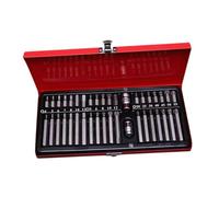 Nishiyuenyi 40 Pièces Hex Sockets Bit Ensemble Embouts Hex Star Douilles Acier Alliage Case Accessoire Adapté pour Réparation Auto Intervention Mécanique U, Rouge