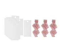 Nishiyuenyi 50 Marque-places, étiquettes de Table Vierges, étiquettes Cadeaux En Papier Résistant et Ruban pour écrire Votre Propre Message, pour Les Fêtes et Les, Rose