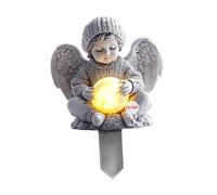 Nishiyuenyi Ange Ornement Tige de Jardin Décoratif en Acrylique pour Plantes Intérieur Extérieur Installation Simple Adapté à Cadeau Fête Décoration Photo, A