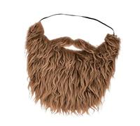 Nishiyuenyi Barbe d'Halloween, fausses barbes polyvalentes pour hommes, adultes et adolescents, mascarade, Jaune