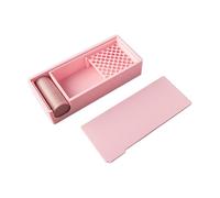 Nishiyuenyi Boîte en Fécule de Maïs pour Moulage D'argiles Accessoire Pratique Facile à Nettoyer Anti-adhérence avec Brosse, Rose