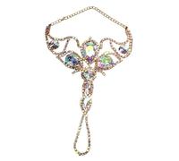 Nishiyuenyi Bracelet de Danse du Ventre Coloré, Accessoire de Performance, Or