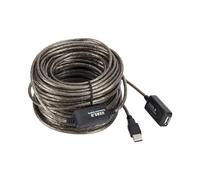 Nishiyuenyi Câble USB Estension USB 2.0 Transmetteur Intégré Anti-interférence Fil en Cuivre Gaine PVC Souple Compatible Imprimante Clavier Console Scanne, 20 mètres