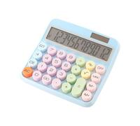 Nishiyuenyi Calculatrice Bureau Calculatrice Mécanique Boutons Grands Affichage Compacte Économie D'Énergie Convient pour Calculs Mathématiques Cadeaux Maison, Bleu