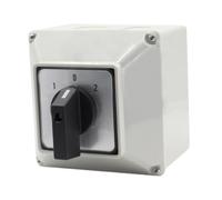 Nishiyuenyi Changeover Switch Sélecteur de Phase à Came Rotative Interrupteur de Transfert Universel Moteur Réversible Boîtier Robuste Étanche Matériau PC