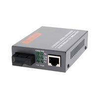 Nishiyuenyi Convertisseur Gigabit Transcepteur Fibre Media Converter Ethernet Aluminium SC Monomode Adapté aux Infrastructures Informatiques