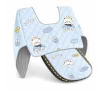 Nishiyuenyi Couvre Jambe Électrique et - Tablier Coupe-Vent avec Coussin Intégré et Motifs Ludiques pour Une Protection Complète s Jambes, Bleu, Ours Noble Bleu avec Coussin intégré