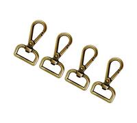 Nishiyuenyi Fermoirs Mousquetons Pivotants, 4 Pièces, pour Mousqueton, Porte-clés, Bricolage, 20mm, Bronze