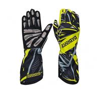 Nishiyuenyi Gants de Course Gants Complets pour Pilotes Gants de Sport Automobile Gants Ergonomiques avec Surface Siliconée Protection Main et Poignet Adaptés à, Jaune, Taille Unique