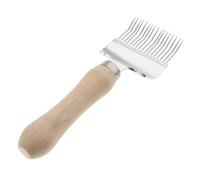 Nishiyuenyi Grattoir à Désoperculer Fourche à Désoperculer Racloir Tiné Râteau à Rayon Outil Manuel Manche en Bois Inoxydable Convient Apiculteur Travail