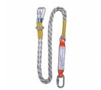 Nishiyuenyi Harnais Antichute Sécurité avec Crochets Longe Absorbante Sangle de Positionnement Matériau Résistant Polyestère Acier, Corde De Suspension 2m À Double Crochet Petit Avec Sac Tampon