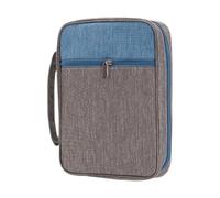 Nishiyuenyi Housse Bible Pochette de Transport Livre Sac à Main Polyester Fermeture Éclair Poignée Portable Sac Anti-poussière Adaptée à la Prière Étude Biblique, Bleu
