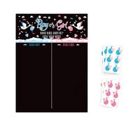Nishiyuenyi Jeu de révélation de Genre, Jeu de par garçon ou Fille, Fournitures pour bébés Showers, bébé Sexe révéler décoration, Noir