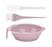Nishiyuenyi Kit Complet de Coloration Capillaire avec Pinceau, Bol Mélangeur et Bâtonnets Mélangeurs En PP Résistant pour Un Mélange Facile à Utiliser à Domicile, Rose
