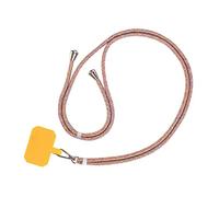 Nishiyuenyi Lanière Smartphone Universelle Support Téléphone Cordon Amovible Sangle Longueur Réglable Polyester Adaptée pour Adolescents Shopping Loisirs, JauneJaune Arc-en-Ciel