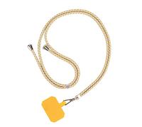 Nishiyuenyi Lanière Smartphone Universelle Support Téléphone Cordon Amovible Sangle Longueur Réglable Polyester Adaptée pour Adolescents Shopping Loisirs, Jaune Gris Jaune