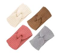 Nishiyuenyi Lot de 4 Bandeaux pour Cheveux D'hiver Tressés, Accessoires pour Cheveux de Sport pour Femmes et Filles