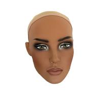Nishiyuenyi Mannequin Tête Femme Réaliste Support Perruque Accessoire Bijoux Maquillage Présentoir En PVC Adapté pour Salon Coiffure Formation Cosmétologie Présen, Seulement La Tête