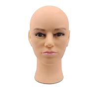 Nishiyuenyi Mannequin Tête Modèle Femme Réaliste Support Maquillage Coiffure Accessoire Présentation PVC Souple Recommandé pour Formation Coiffeur Présentation Bi, Couleur de la Peau