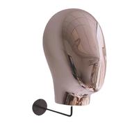 Nishiyuenyi Mannequin Tête Murale pour Perruques Support Présentoir Chapeaux Porte Perruques Moderne En Fer et PP Adapté à La Décoration Intérieure Salon de Beaut, or Rose Noir