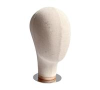 Nishiyuenyi Mannequin Tête pour Fabrication de Perruques Support Cap Chapeau Multifonction Métal Tissu Adapté à Montrer Bijoux Lunettes Écouteurs Usage Domestique, Fond argenté