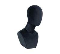Nishiyuenyi Mannequin Tête Réaliste avec Épaules Support Perruques Présentoir Chapeaux Collier Bijoux Organisation Fonctionnel Adapté Formation Salon Beauté Perso, noir