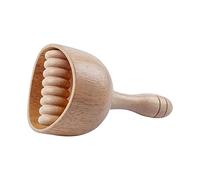 Nishiyuenyi Massage Aide Bois Outil Cup Corps Kit Massage Dos Libération Point Fonction Bois Adapté à Bureau Entraîneur Masseur Athlète Détente Maison, avec roulettes18cmX9CM